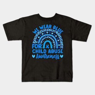 Blue Child Abuse Child Abuse Kids T-Shirt